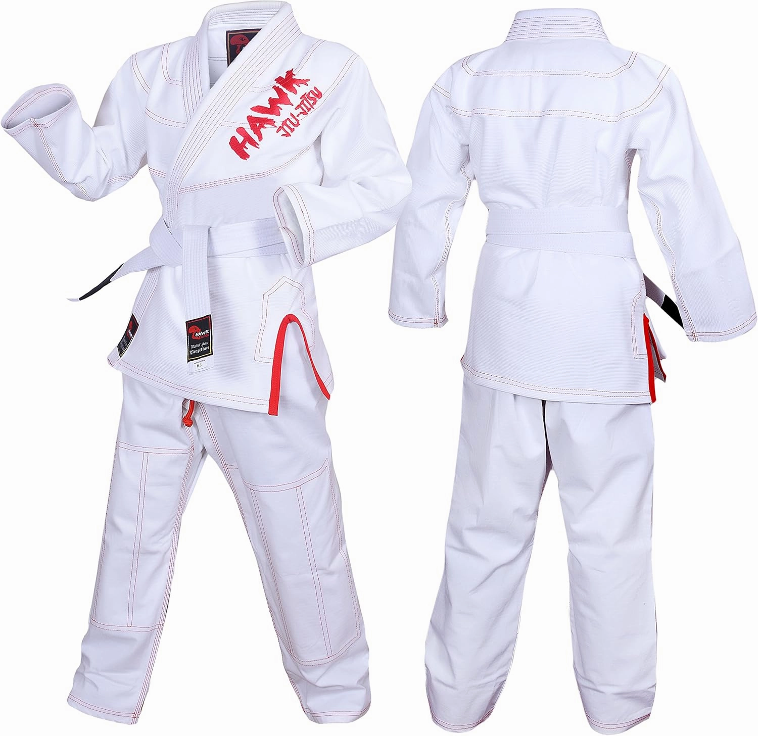 Hawk Sports Brazilian Jiu Jitsu Gi for Kids, Ultra-Light Extra Tough Premium Fabric Kids BJJ Gi
