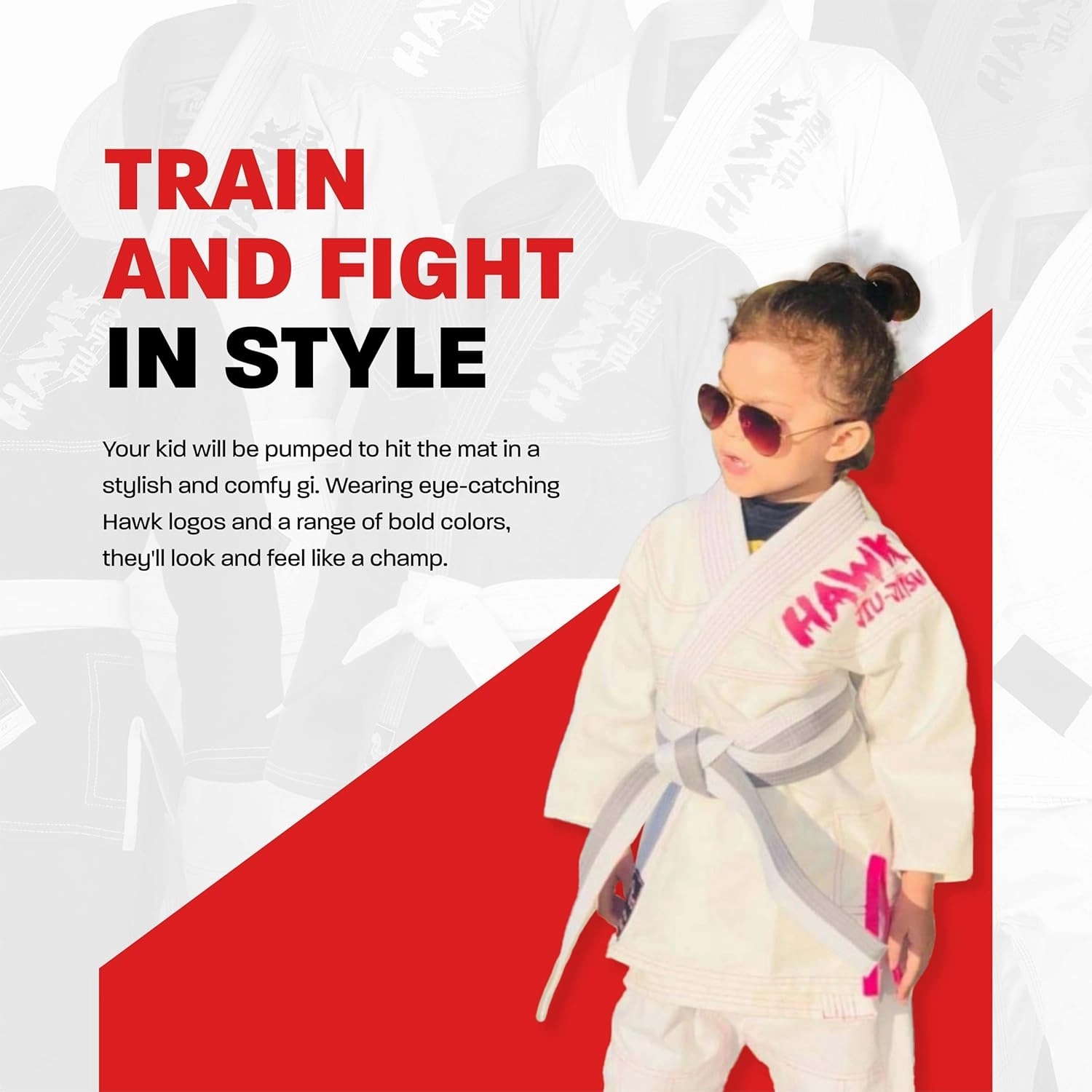 Hawk Sports Brazilian Jiu Jitsu Gi for Kids, Ultra-Light Extra Tough Premium Fabric Kids BJJ Gi