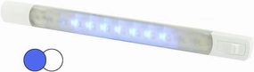 Hella Marine Surface Strip Light w/Switch - White/Blue LEDs - 12V