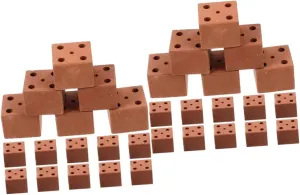 Hemoton 40pcs Miniature Clay Brick Models for Boy Girl Landscaping Garden Accessories Realistic Brick Simulation for Tabletop Decor and Table Scenes