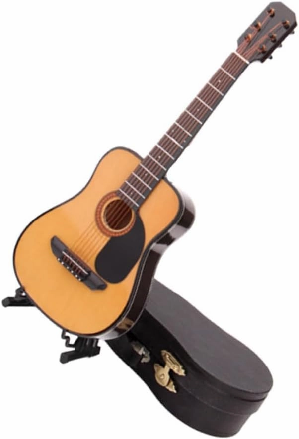 Hemoton 25cm Mini Guitar Model Miniature Guitar Ornament Musical Instrument Model for Home Perfect Present