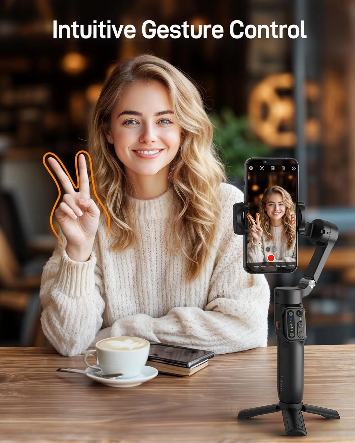hohem iSteady X3 SE Gimbal Stabilizer for iPhone, Phone Stabilizer with Detachable Remote Control, Portable Foldable 3-Axis Phone Gimbal for Android & iPhone 16 15 Pro Max, Ideal for Travel Vlogging
