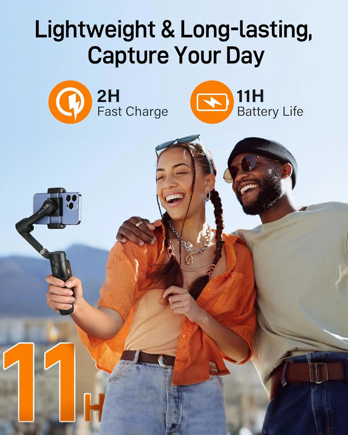 hohem iSteady X3 SE Gimbal Stabilizer for iPhone, Phone Stabilizer with Detachable Remote Control, Portable Foldable 3-Axis Phone Gimbal for Android & iPhone 16 15 Pro Max, Ideal for Travel Vlogging