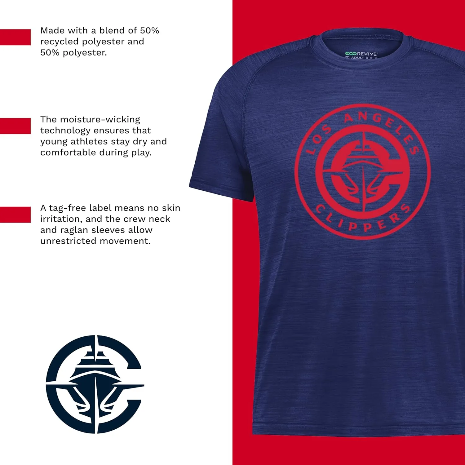 Holloway Boys NBA Pro Tee-Youth Basketball T-Shirt, Team Fan Gear, Comfortable and Durable, Perfect for Game Days