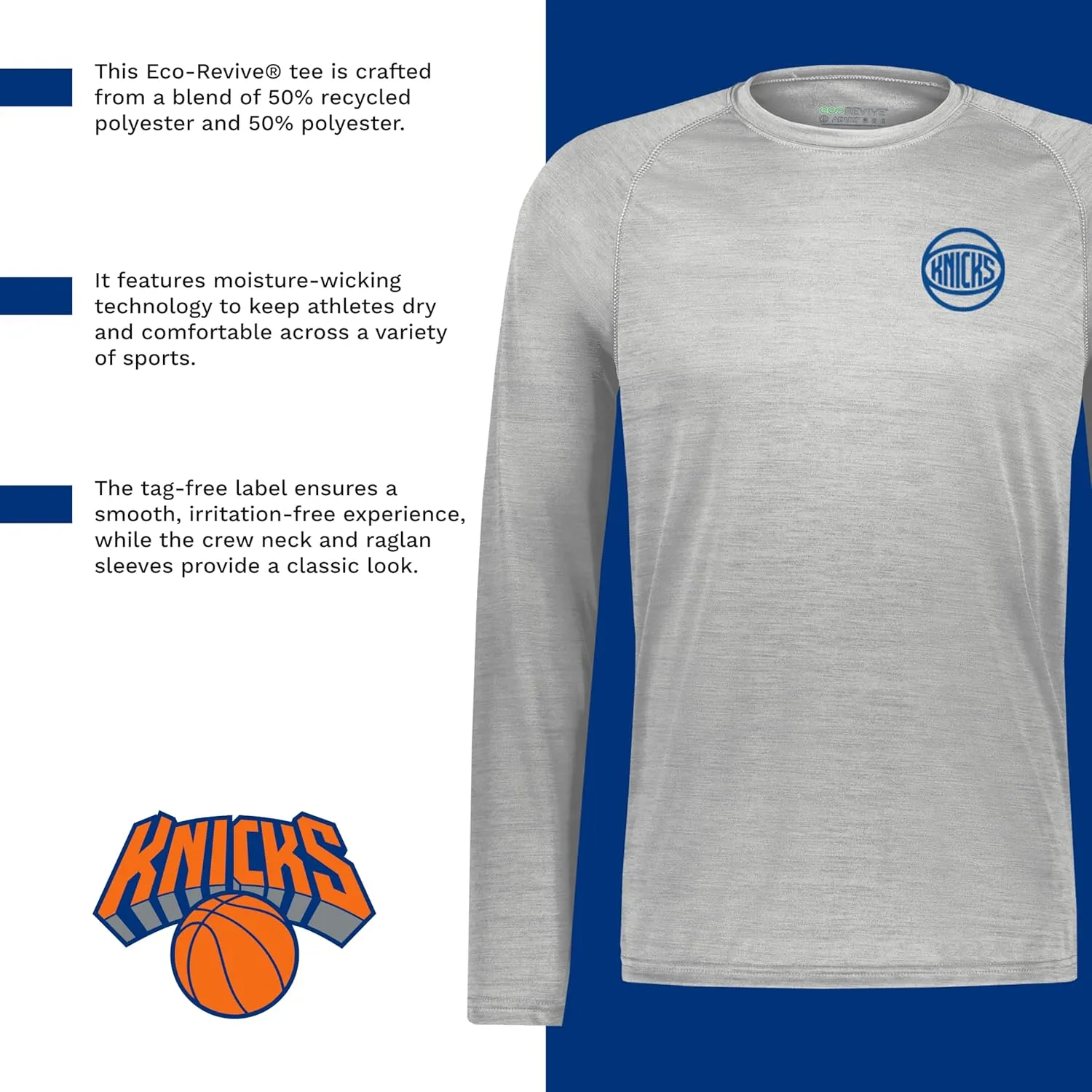 Holloway NBA All-Pro Long Sleeve Tee - Moisture-Wicking Athletic Shirt, Team & Basketball Fan Gear