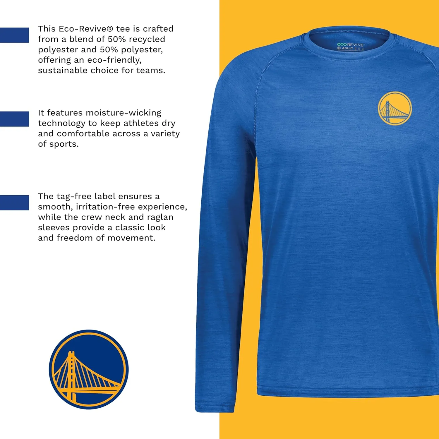 Holloway NBA All-Pro Long Sleeve Tee - Moisture-Wicking Athletic Shirt, Team & Basketball Fan Gear