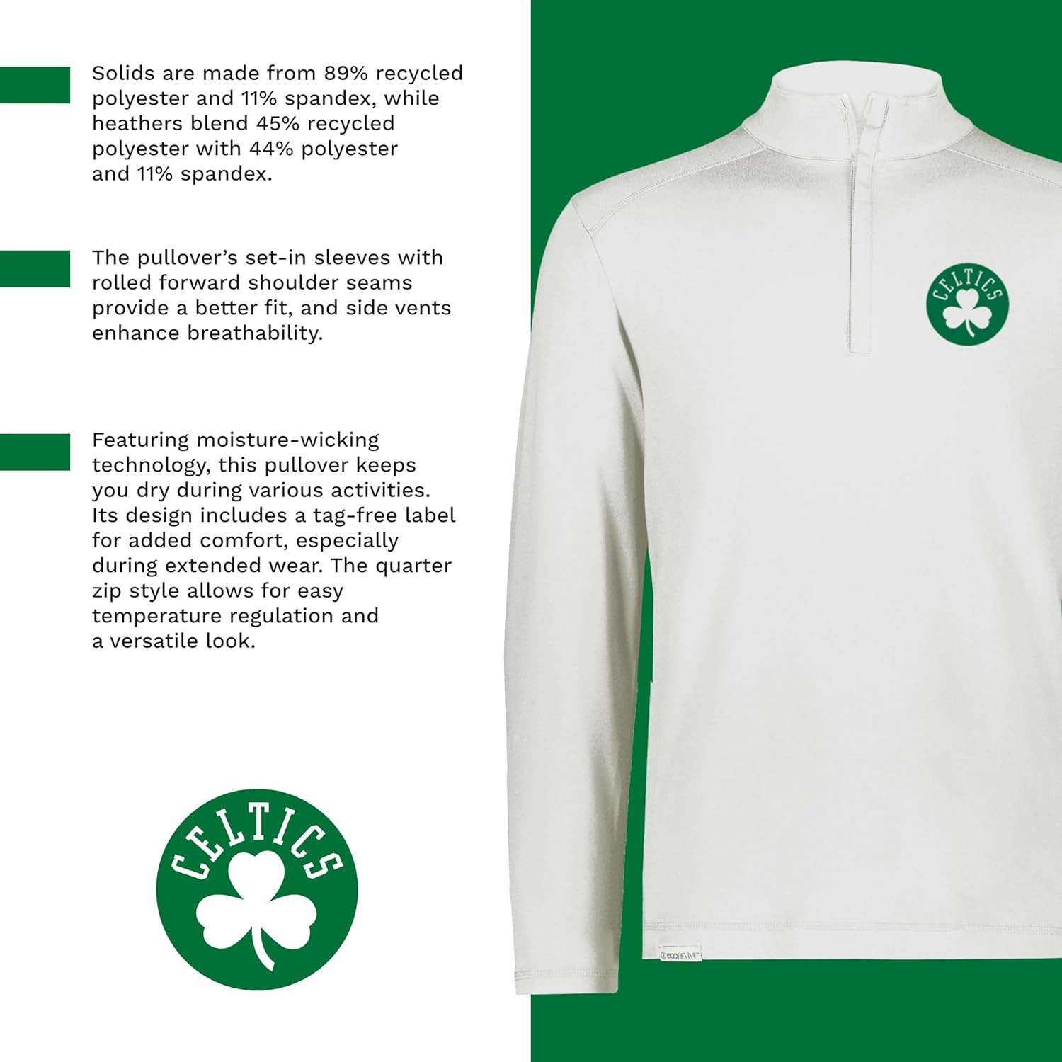 Holloway NBA 1/4 Zip Pullover| Stylish NBA Team Gear | Perfect for Training, Casual and Game Day