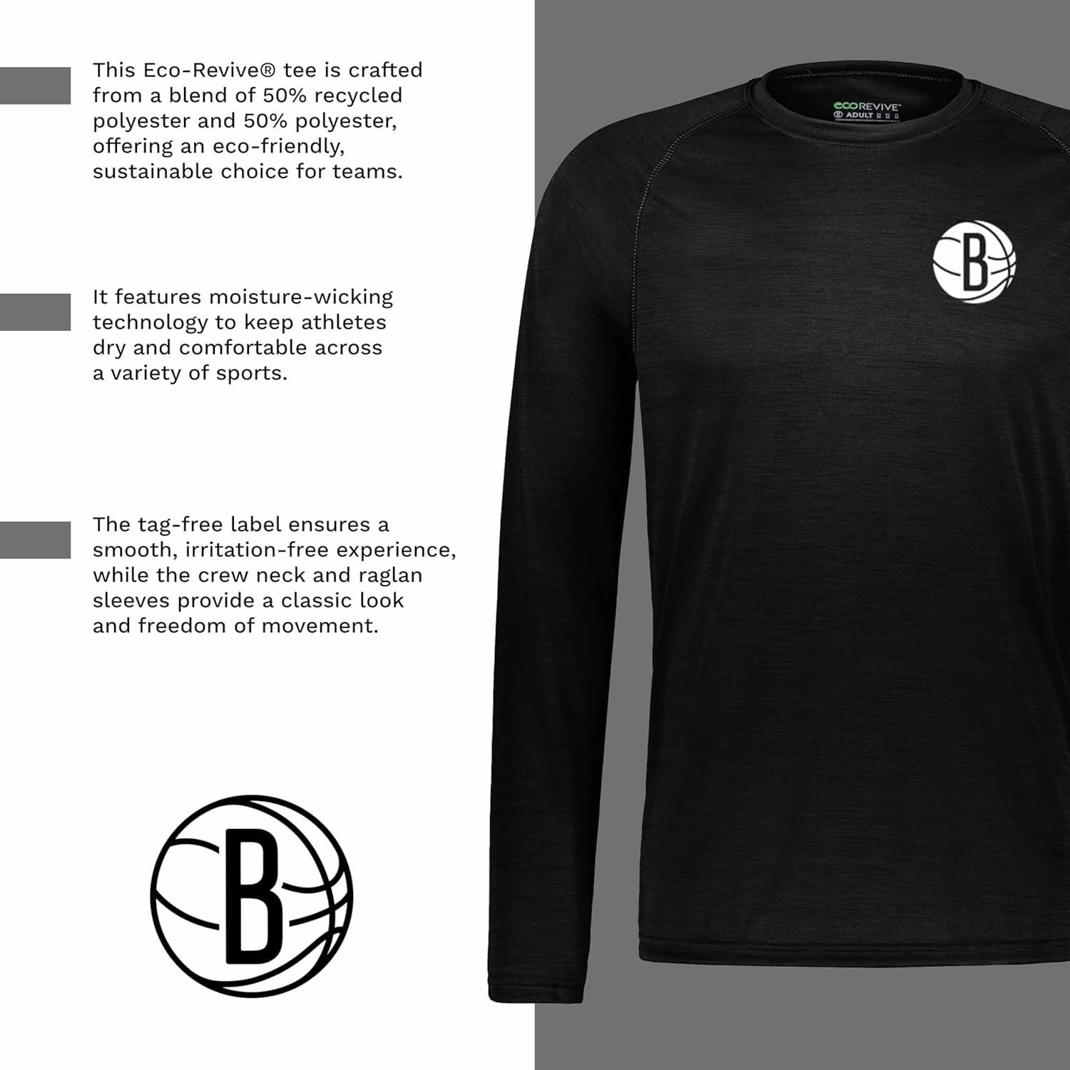Holloway NBA All-Pro Long Sleeve Tee - Moisture-Wicking Athletic Shirt, Team & Basketball Fan Gear