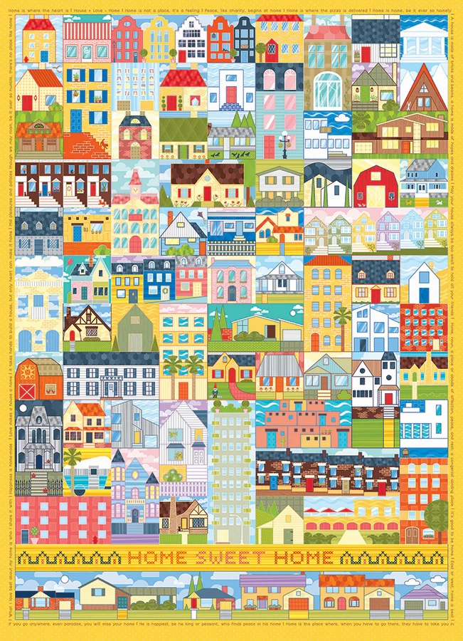 Home Sweet Home, 1000pc Puzzle, Compact