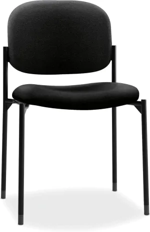 HON Scatter Guest Chair, Fabric Chair, Lobby Chairs, Armless, Stackable Chairs, Black