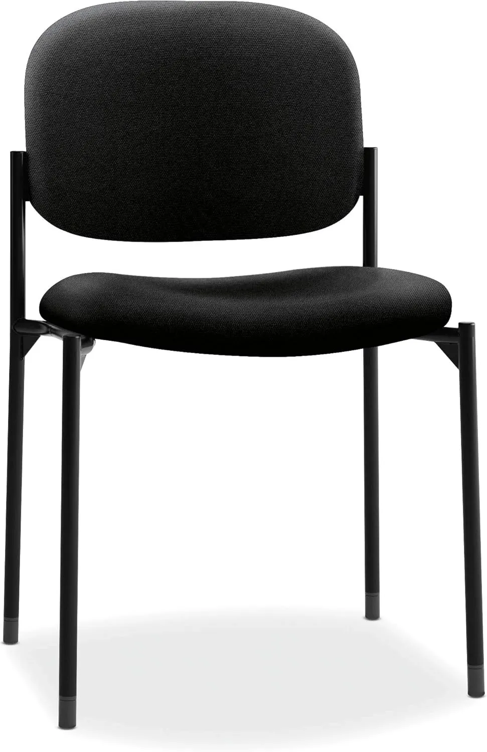 HON Scatter Guest Chair, Fabric Chair, Lobby Chairs, Armless, Stackable Chairs, Black