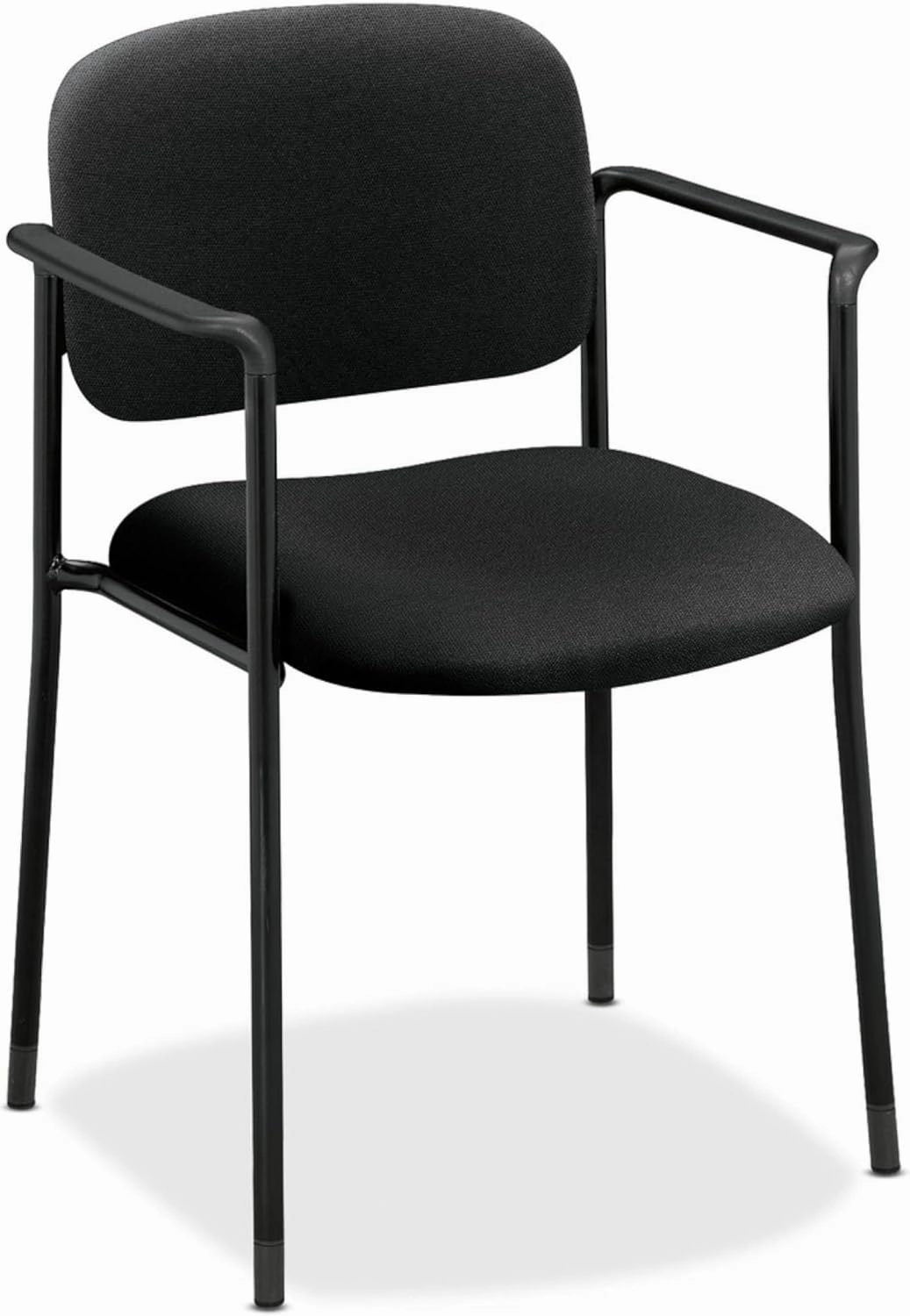 HON Scatter Guest Chair with Arms, Fabric Chair, Lobby Chairs, Stackable Chairs, Black