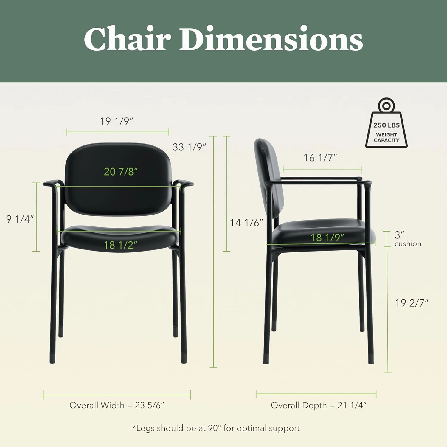 HON Scatter Guest Chair with Arms, Fabric Chair, Lobby Chairs, Stackable Chairs, Black