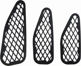 Hood Air Vent Cover Compatible with Toyota FJ Cruiser 2007-2021(3pcs,Black)