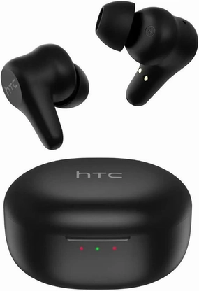 HTC True Wireless Earbuds Plus Active Noise Cancellation, in Ear Headphone Bluetooth 5.3 with USB C Charging Case, 4 Mics ENC Clear Calls, Deep Bass Stereo Sound, IPX5 Waterproof for iOS and Android
