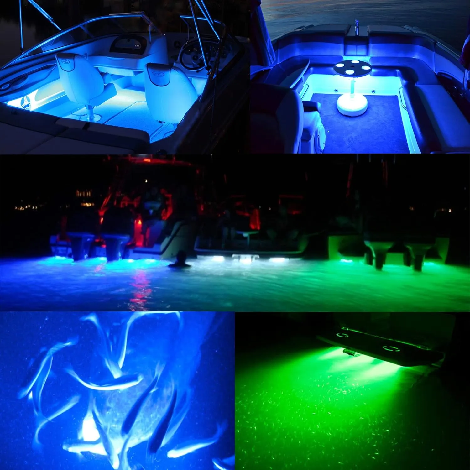 HUSUKU LED Marine Courtesy Lights, 316 Stainless Steel, 18LED IP65 Boat Transom Mount Waterproof Stern/Pontoon Lights 10-36V