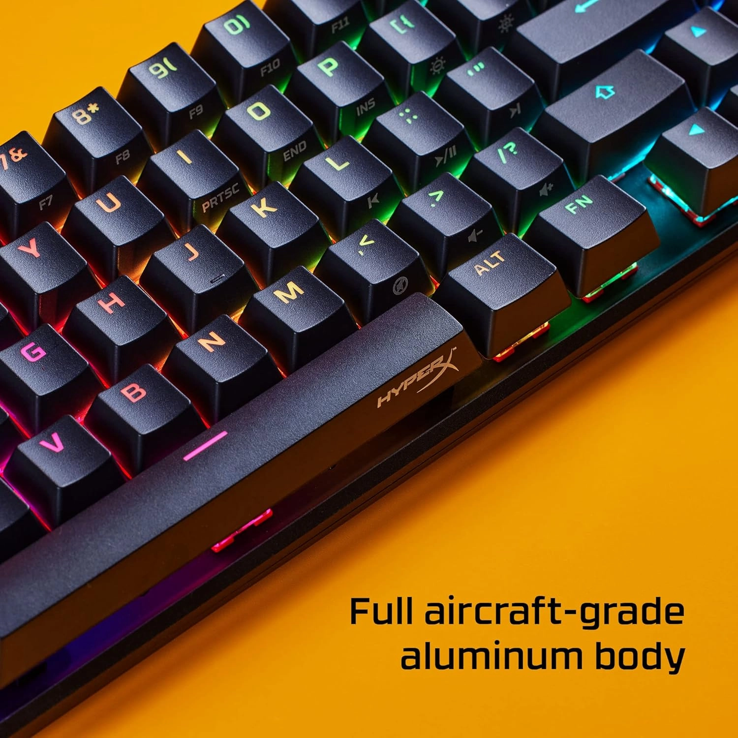 HyperX Alloy Origins 65 - Full Size Mechanical Gaming Keyboard Red Switch RGB LED Backlit Double Shot PBT Keycaps Computer Gamer Wired Linear Keyboard for PC Xbox PlayStation, Black (Renewed)