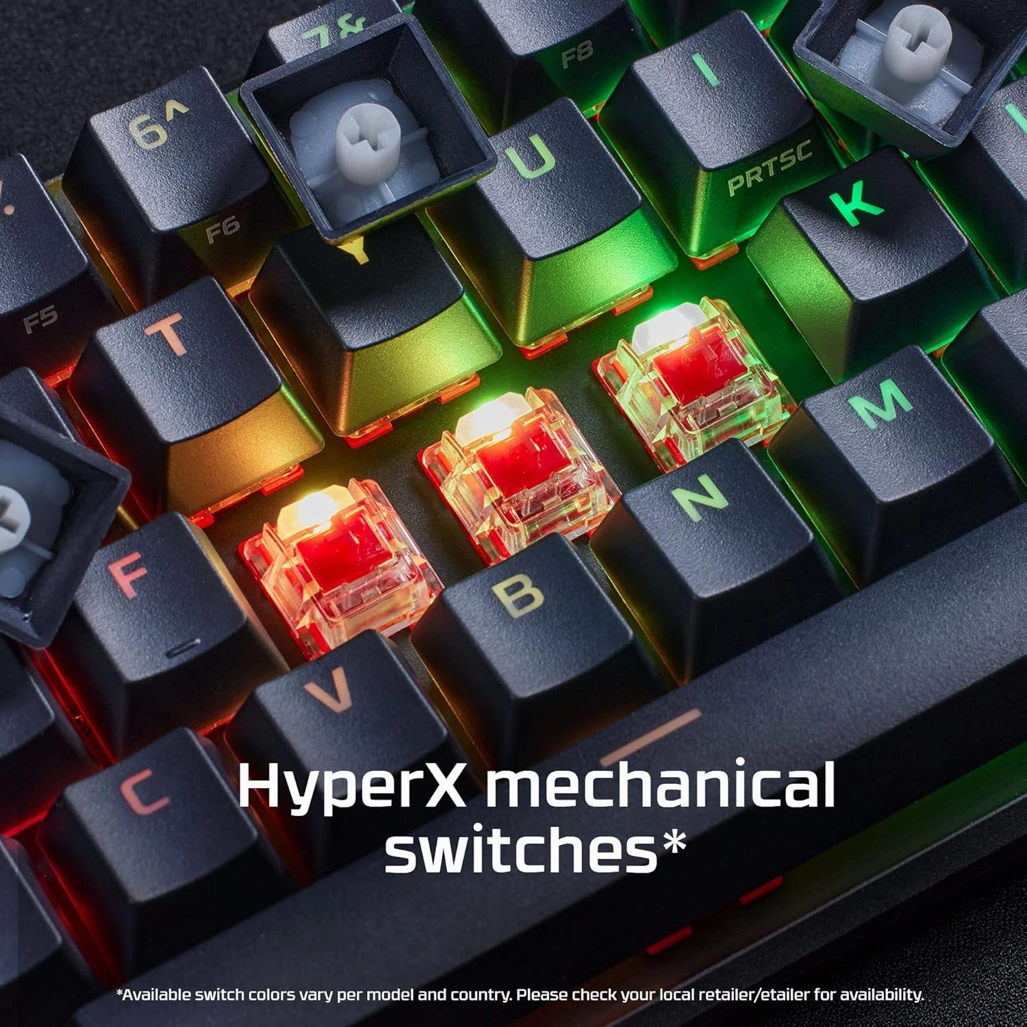 HyperX Alloy Origins 65 - Full Size Mechanical Gaming Keyboard Red Switch RGB LED Backlit Double Shot PBT Keycaps Computer Gamer Wired Linear Keyboard for PC Xbox PlayStation, Black (Renewed)