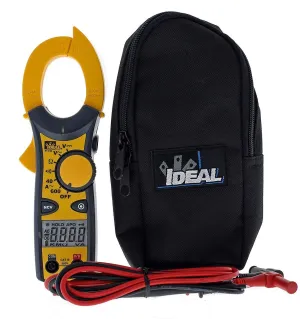 IDEAL Electrical 61-744 Clamp Meter 600 Amp AC with NCV, Voltage Indicator, CATIII for 600V, Yellow
