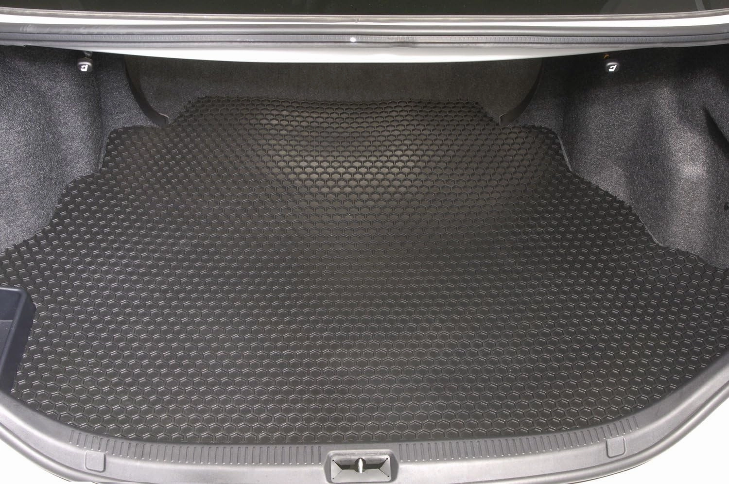 Intro-Tech Automotive VW-129-RT-B Hexomat Cargo Area Custom Fit Floor Mat for Select Volkswagen Vanagon Models - Rubber-Like Compound, Medium, Black