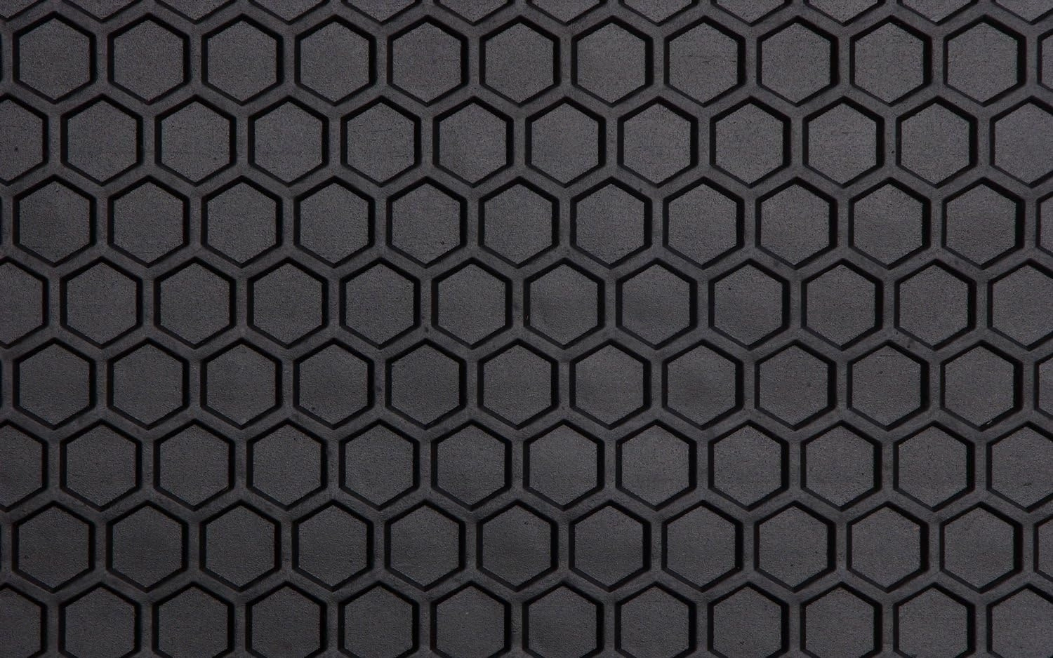 Intro-Tech Automotive VW-129-RT-B Hexomat Cargo Area Custom Fit Floor Mat for Select Volkswagen Vanagon Models - Rubber-Like Compound, Medium, Black