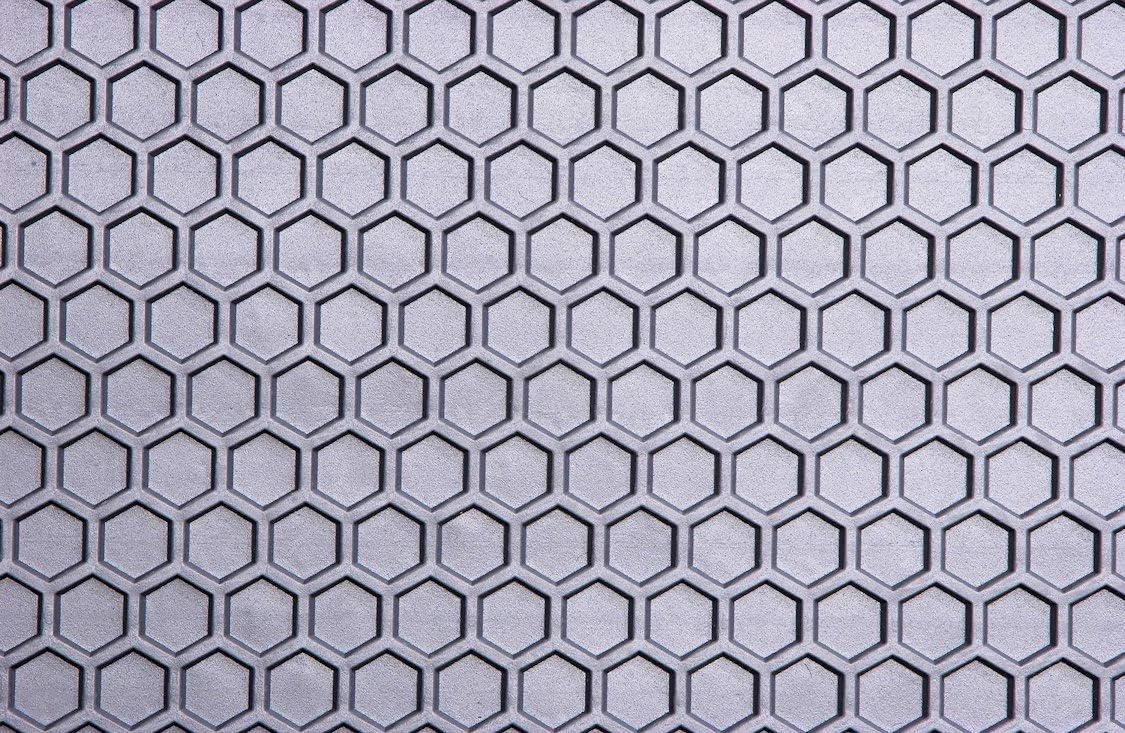 Intro-Tech CV-175-RT-G Hexomat Front Row 1 pc. Custom Fit Auto Floor Mat for Select Chevrolet Pickup Fullsize (Silverado) Models - Rubber-like Compound, Gray