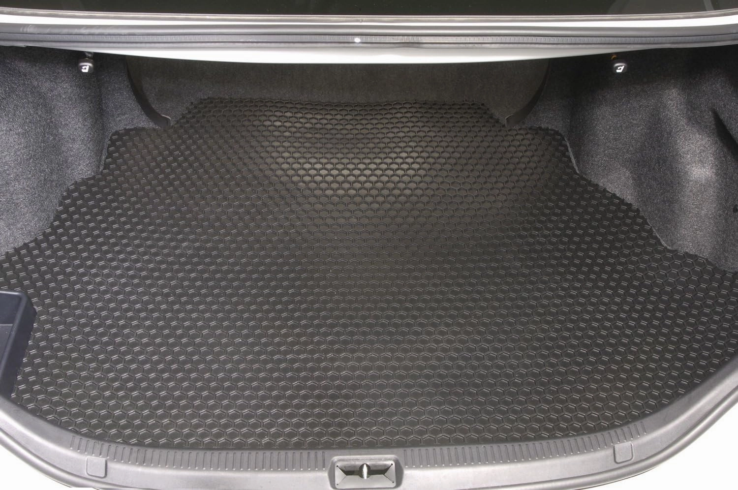 Intro-Tech LX-611-RT-B Hexomat Cargo Area Custom Fit Floor Mat for Select Lexus GX 470 Models w/Holes - Rubber-Like Compound, Large, Black