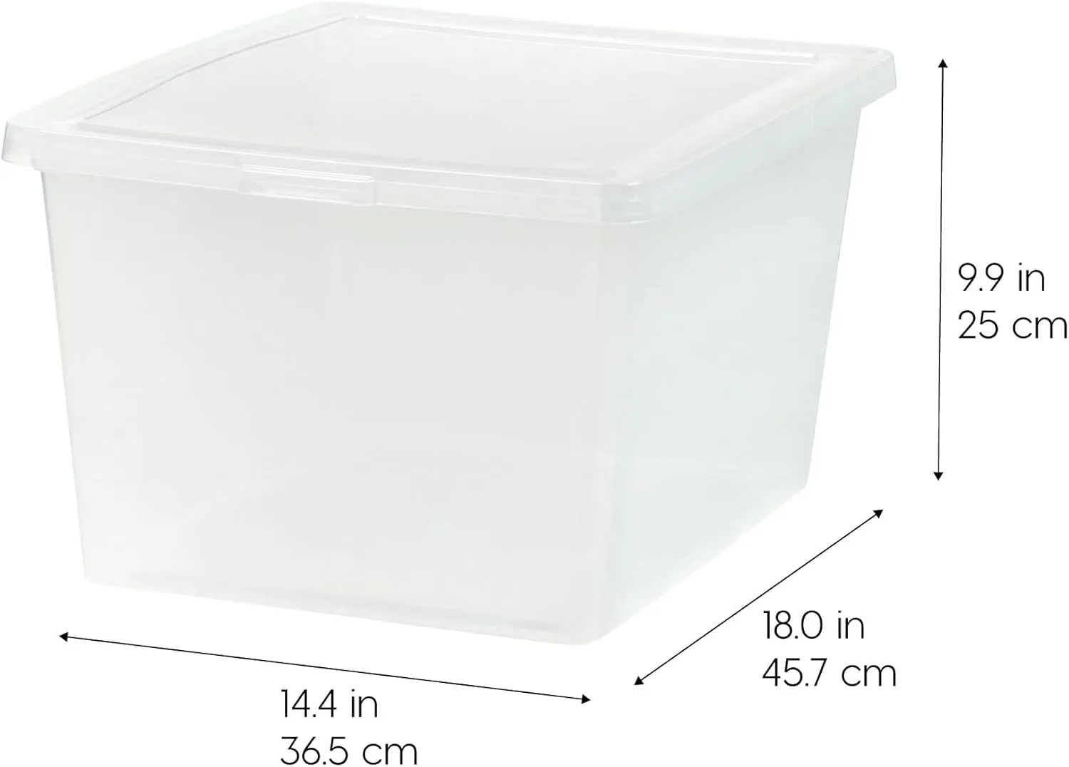 IRIS USA 4-Pack Storage Bins with Lids, 25 Quart, Clear Stackable Containers Box Organize Shoes Closet Shelves Clothes Blankets Towels - BPA-Free Plastic