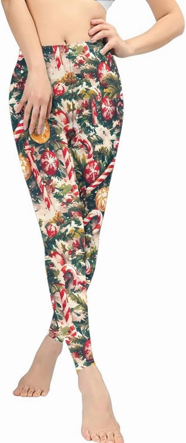 Irisjudy Novelty Yoga Pants for Women Stretch Breathable Workout Leggings Athletic Running Pants Plus Size