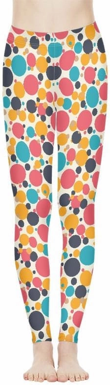 Irisjudy Women Full Length Leggings, Ethnic Geometric High Waist Stretchy Workout Tights, Ladybug Comfy Yoga Pants Plus Size