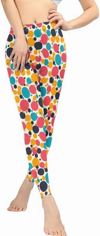 Irisjudy Women Full Length Leggings, Ethnic Geometric High Waist Stretchy Workout Tights, Ladybug Comfy Yoga Pants Plus Size