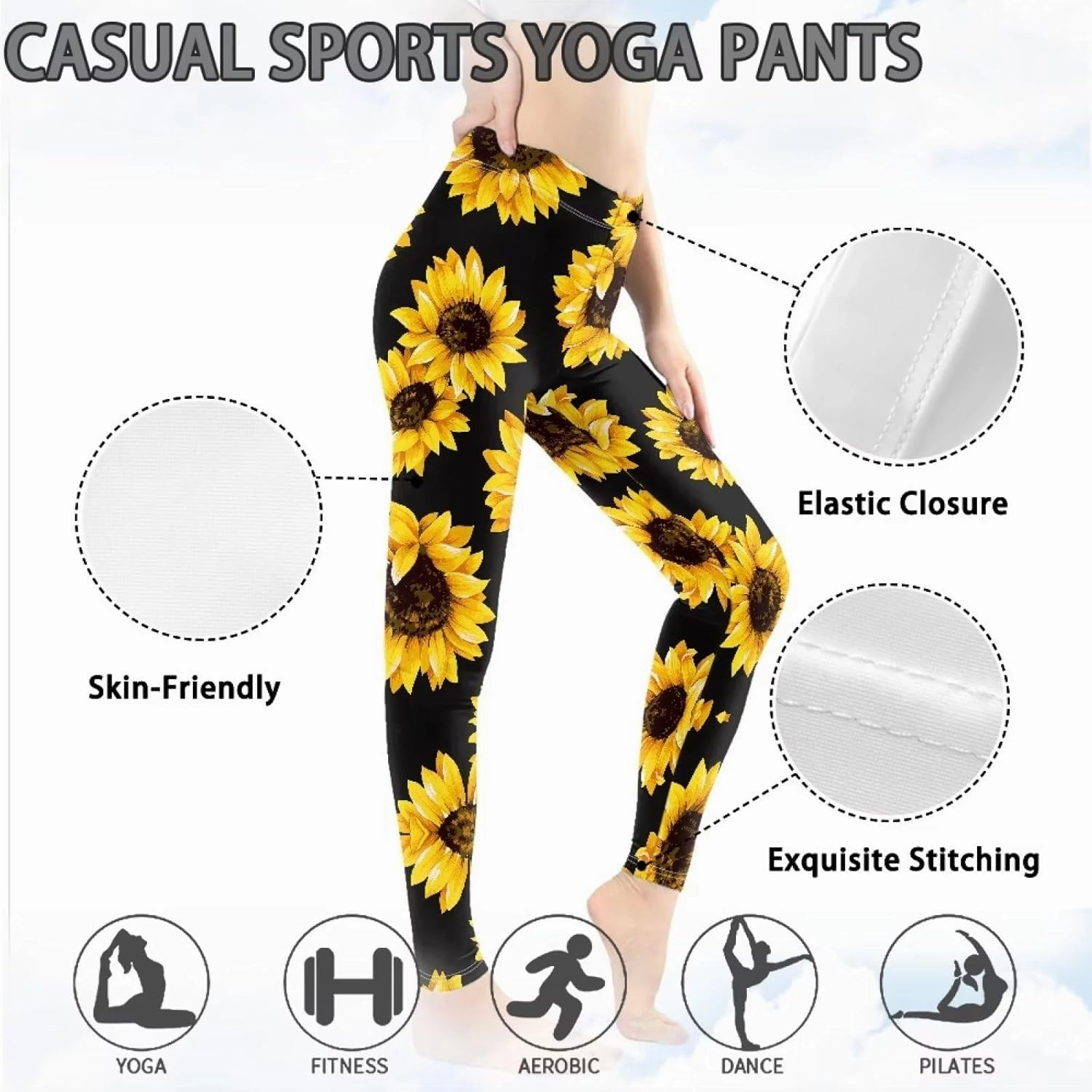Irisjudy Women Full Length Leggings, Ethnic Geometric High Waist Stretchy Workout Tights, Ladybug Comfy Yoga Pants Plus Size