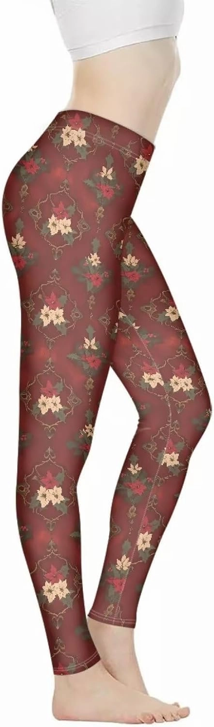 Irisjudy Womens High Waisted Yoga Pants Breathable Workout Sweatpants, Native Aztec Tribal Elastic Tights Legging for Gym