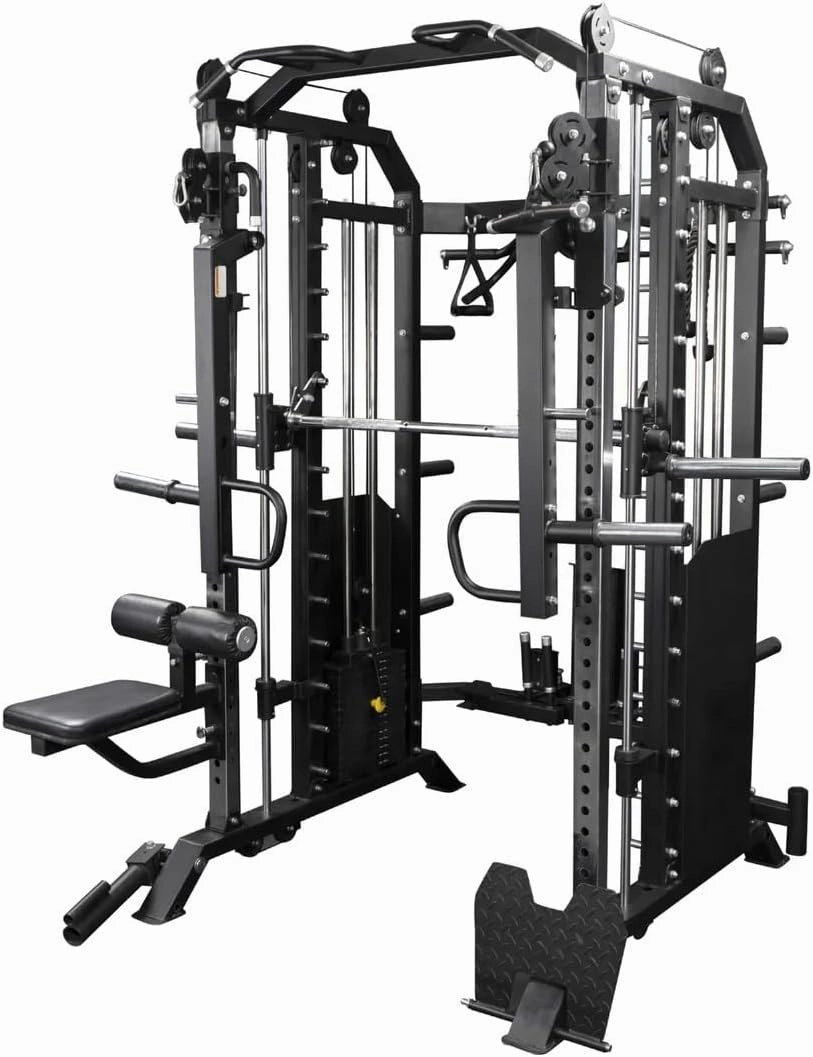 IronKing Royal Smith Machine, Multi-Function Home Gym with Weight Crossover, Leg Press, Pull-up Bars