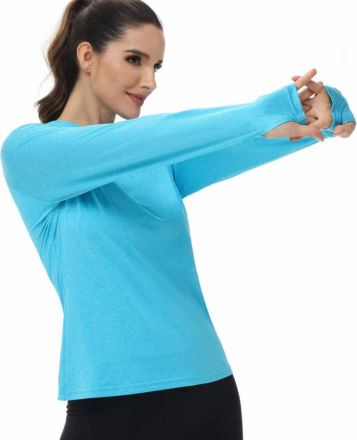isnowood Womens Long Sleeve Rash Guard, Lightweight UV UPF 50  Sun Protection Shirts, Hiking Outdoor Running Fishing Clothing