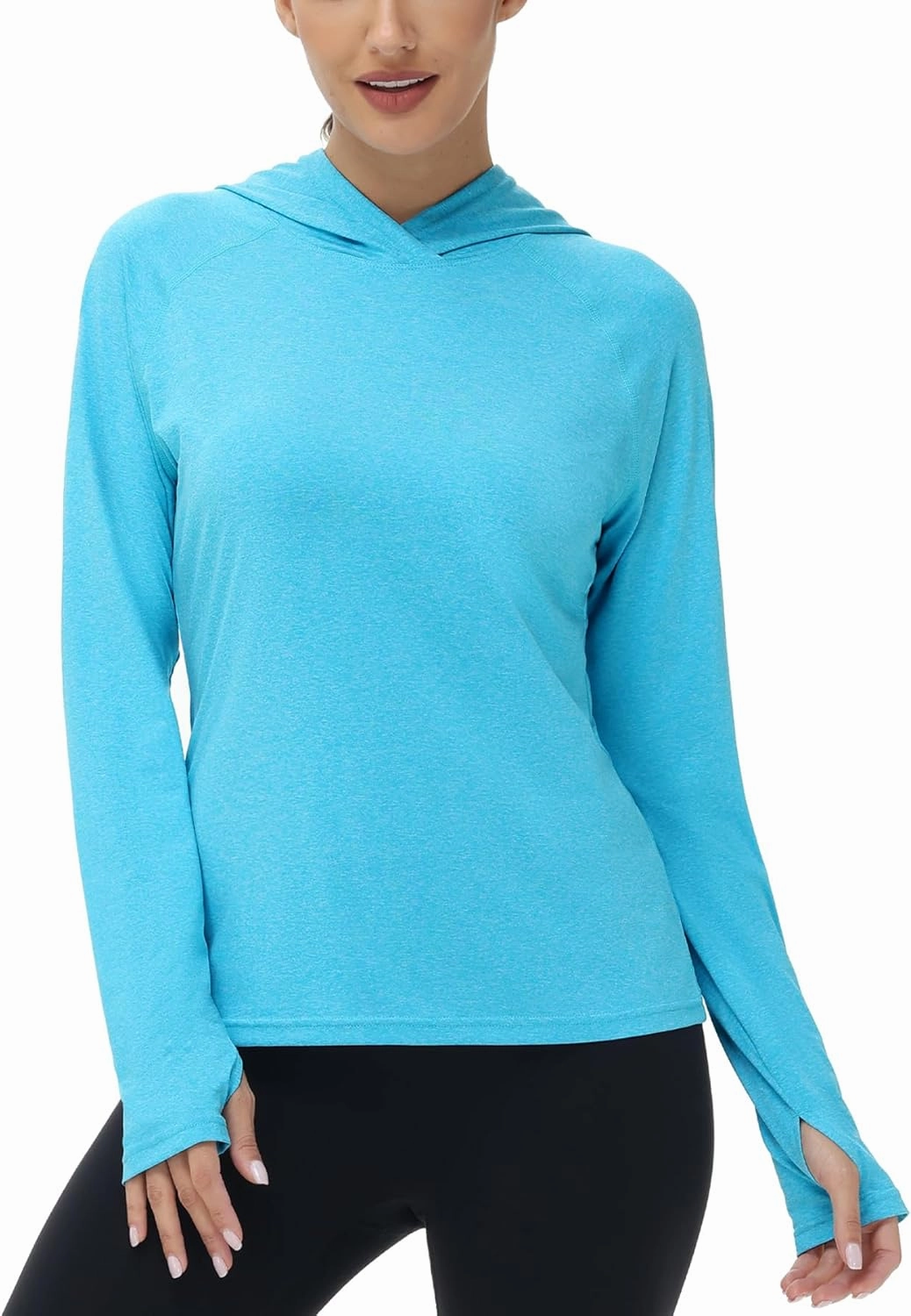 isnowood Womens Long Sleeve Rash Guard, Lightweight UV UPF 50  Sun Protection Shirts, Hiking Outdoor Running Fishing Clothing