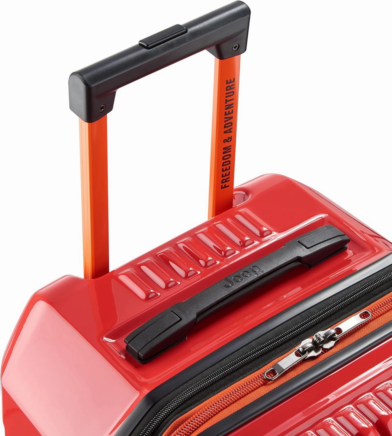 Jeep JH003B Hardside Expandable Luggage with Two Wheels, Tomato, 2 Piece Set 21/30 Inch