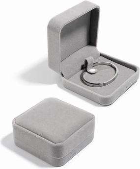 jewelry organizers and storage Velvet Jewelry Box Jewelry Display Case Storage Box Container Present Box For Necklace Bracelets Earrings Containe(9x9x4cm)
