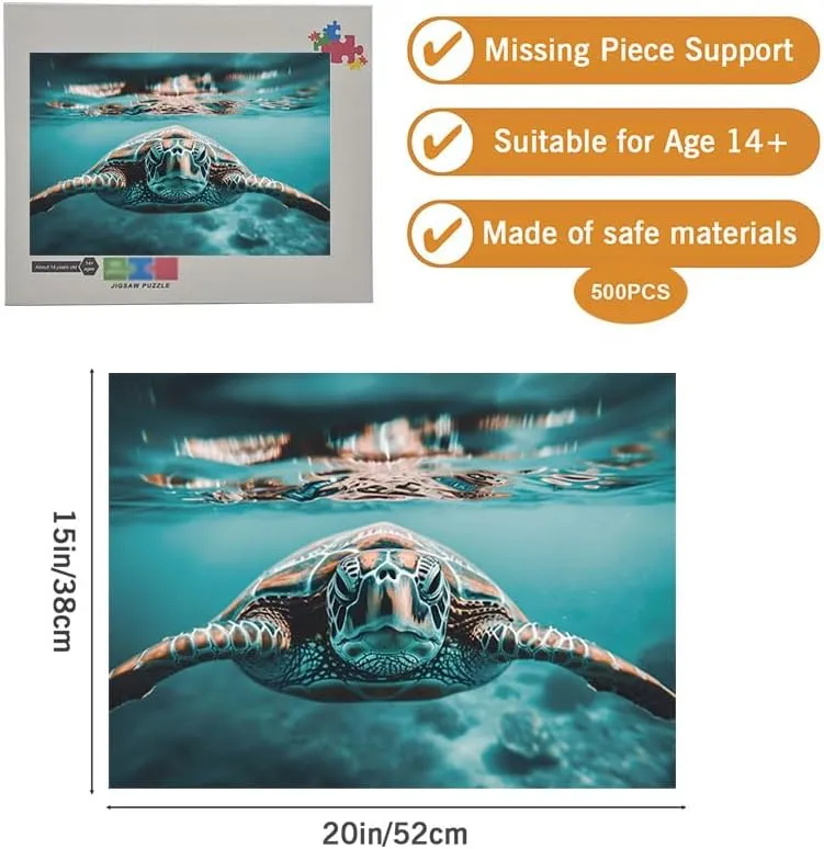 Jigsaw Puzzle Sea Turtles and Fish 500 Piece Family Game Night
