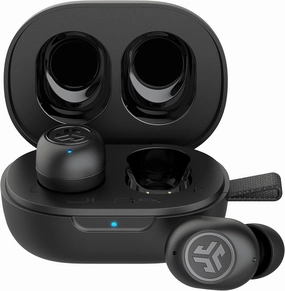 JLab JBuds Mini True Wireless Bluetooth Earbuds   Charging Case, Charcoal Black, IP55 Sweat and Dust Proof, Bluetooth Multipoint, Be Aware Audio, 3 EQ Sound Settings, Crystal Clear Calls