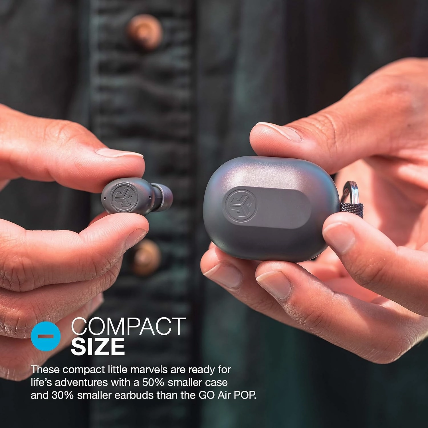 JLab JBuds Mini True Wireless Bluetooth Earbuds   Charging Case, Sage, IP55 Sweat and Dust Proof, Bluetooth Multipoint, Be Aware Audio, 3 EQ Sound Settings, Crystal Clear Calls