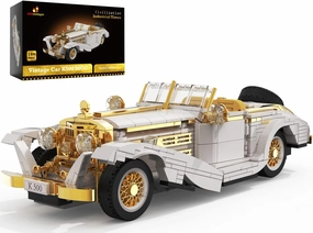 JMBricklayer Vintage Cars Building Blocks Sets 50101, Classic K500 Sports Car MOC Model Car Kits, Ideal Gifts for Teens Adults Girls Boys, Collectible Convertible Car Display Model(868 Pieces)