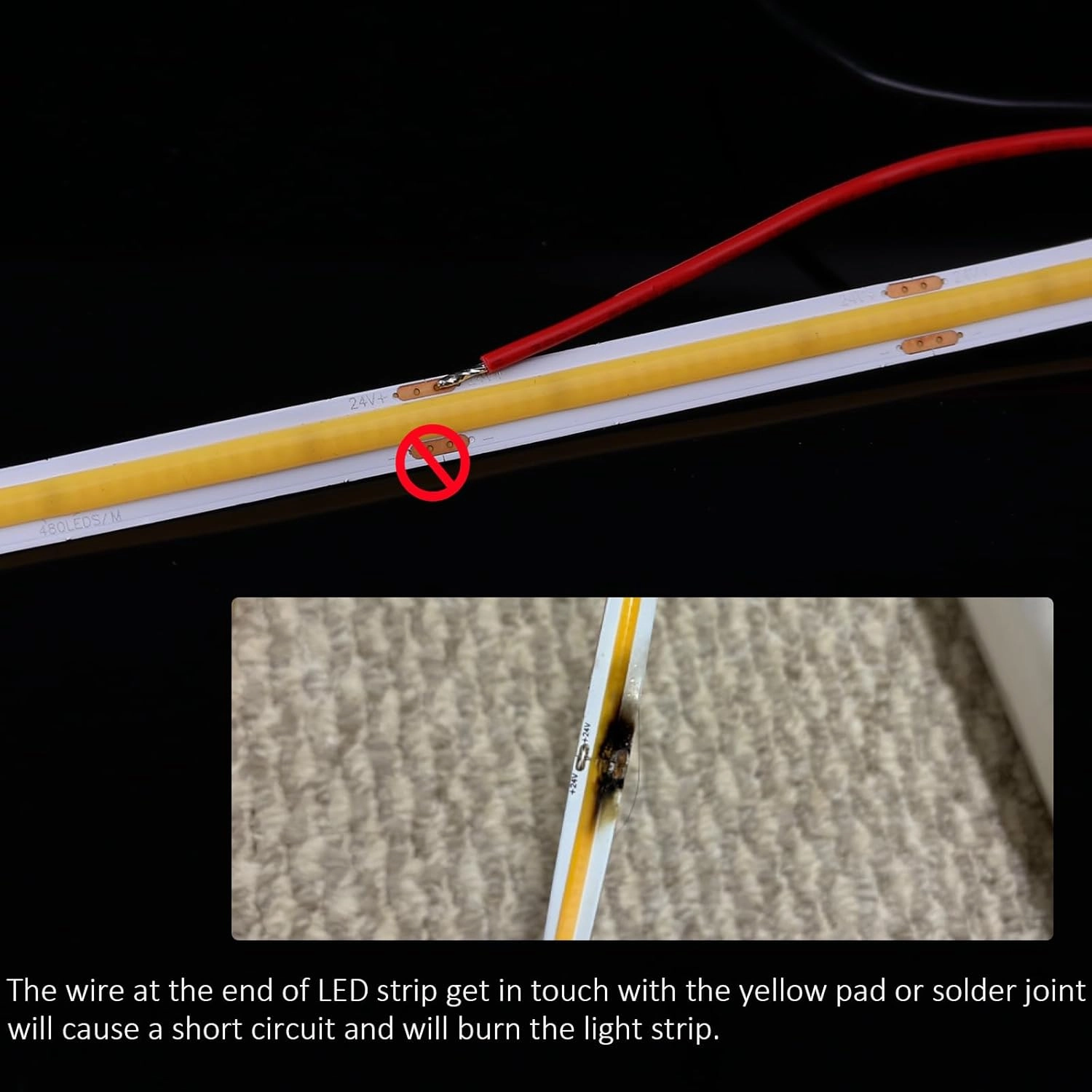 JOYLIT 24V COB LED Strip Lights 16.4ft 4000K Natural White 550LM/FT Super Bright CRI 95 , UL Premium 2400LEDs Dotless Dimmable Adhesive Tape Light 90W for Commercial, Industrial, Residential
