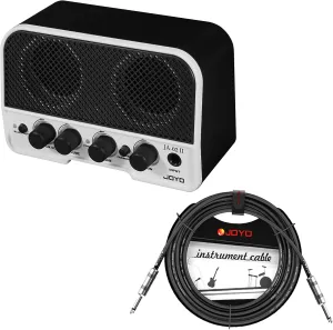 JOYO JA-02 II Bluetooth Combo Guitar Amplifier and CM-04 15 feet Professional Audio Instrument Cable 1/4 Inch Black