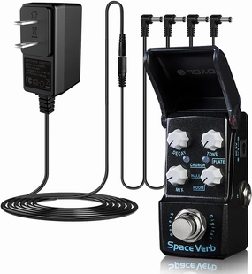 JOYO JF-317 Space Verb 4 Modes Reverb Mini Pedal Bundle with DC 9V Power Supply (800mA -1A) Adapter