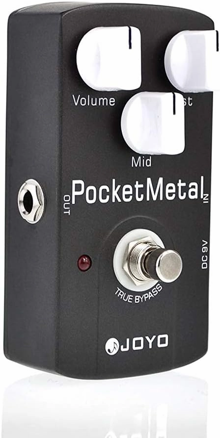 JOYO Metal Distortion Pedal Huge Distortion with Mid Knob for Electric Guitar Effect - True Bypass (Pocket Metal JF-35)