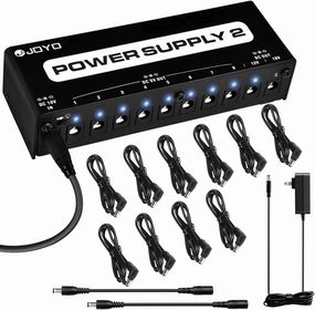 JOYO Power Supply 10 Output 9V 12V 18V Options Isolated Short-Circuit Overload Protection for Effect Pedal