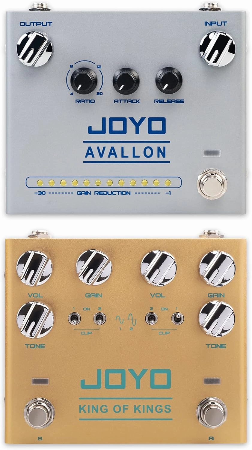 JOYO R-19 Compressor Effect Pedal and R-20 Dual Crunch Pure Analog Overdrive Effect Pedal