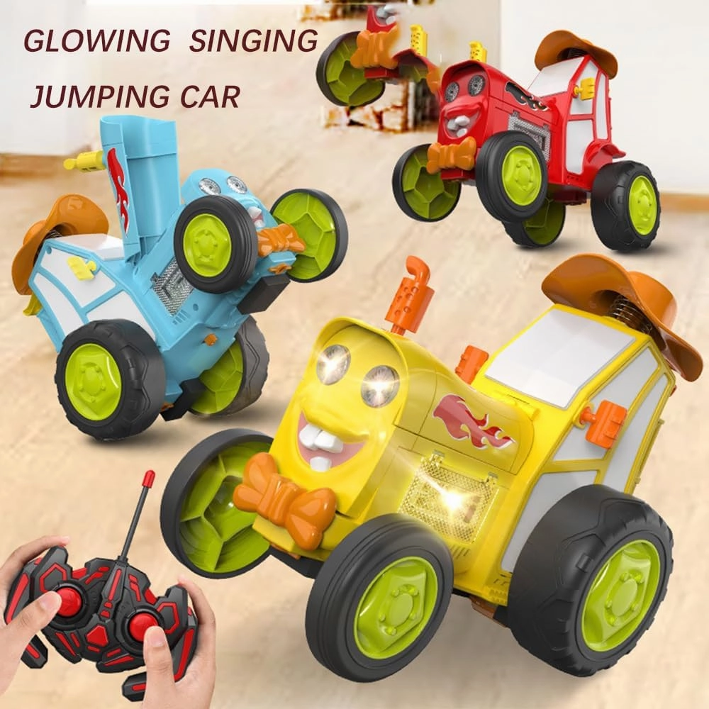 Jump Fury Green Stunt Car with Lights & Music, Remote Control, 1:16 Scale, 6  Years, Unisex, Children