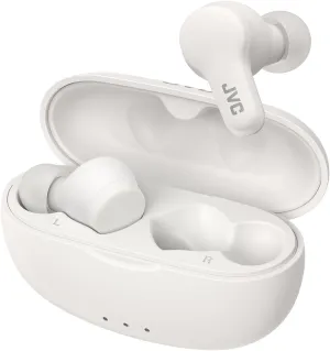 JVC Gumy True Wireless Earbuds, Bluetooth 5.3, Charging Case, 24-Hour Playback, IPX4 Water Resistant, Comfortable Secure Fit with XS/S/M/L Earpieces, Built-in Mic for Calls, iPhone/Android/PC - HAA7T2